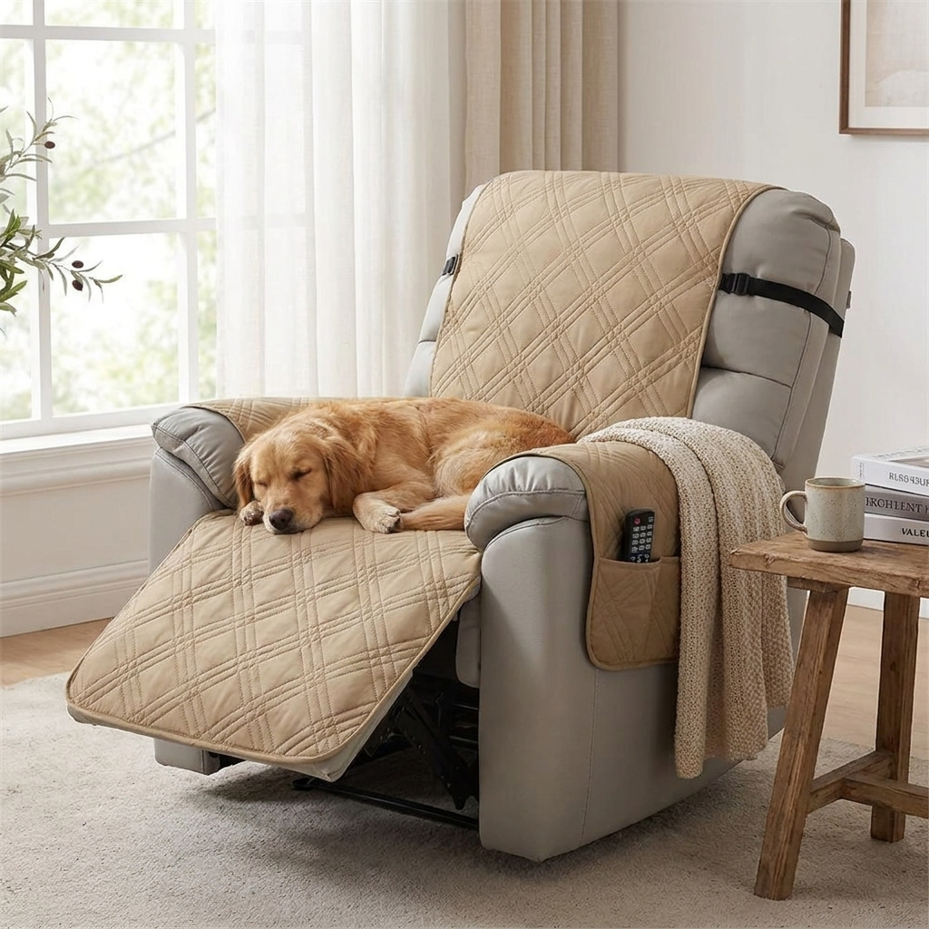 Waterproof Quilted Recliner Arm Chair lifestyle