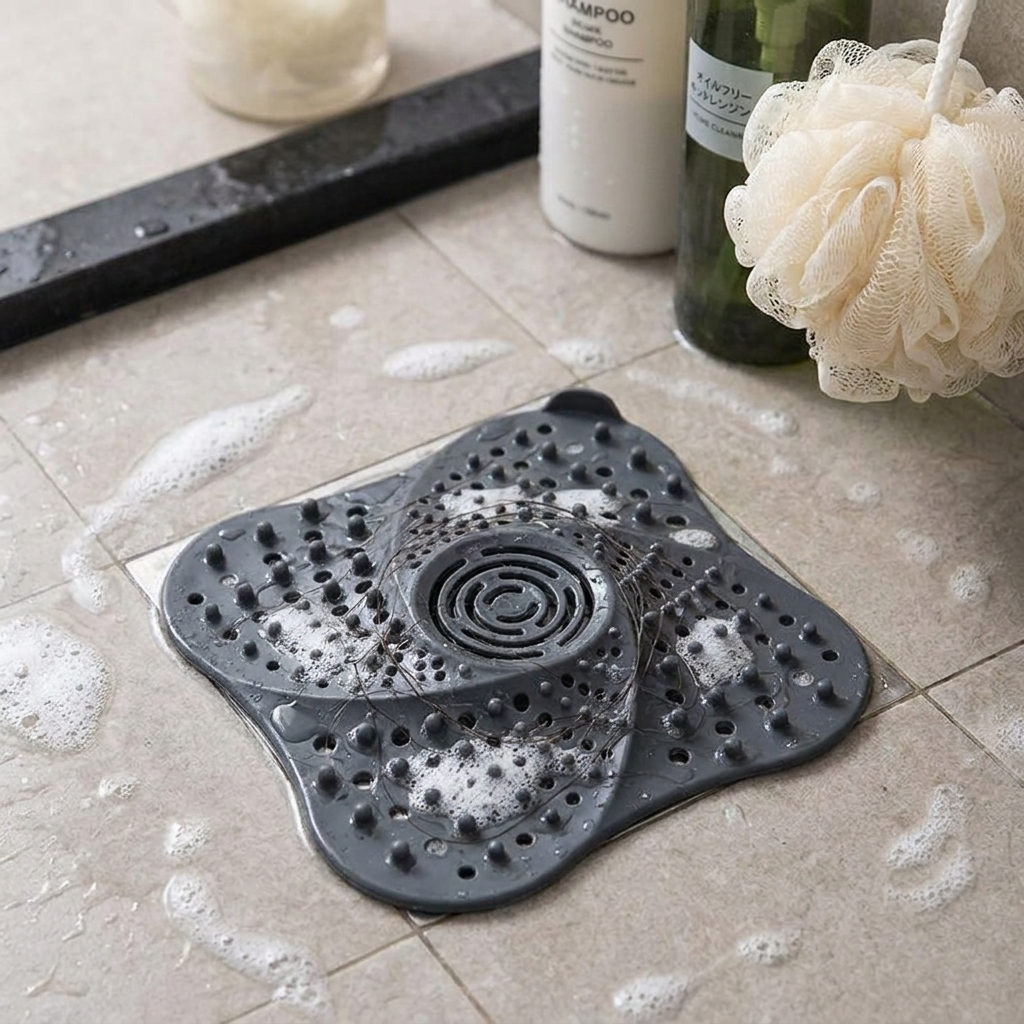 Anti Blocking Spiral Shower Drain Hair Catcher lifestyle