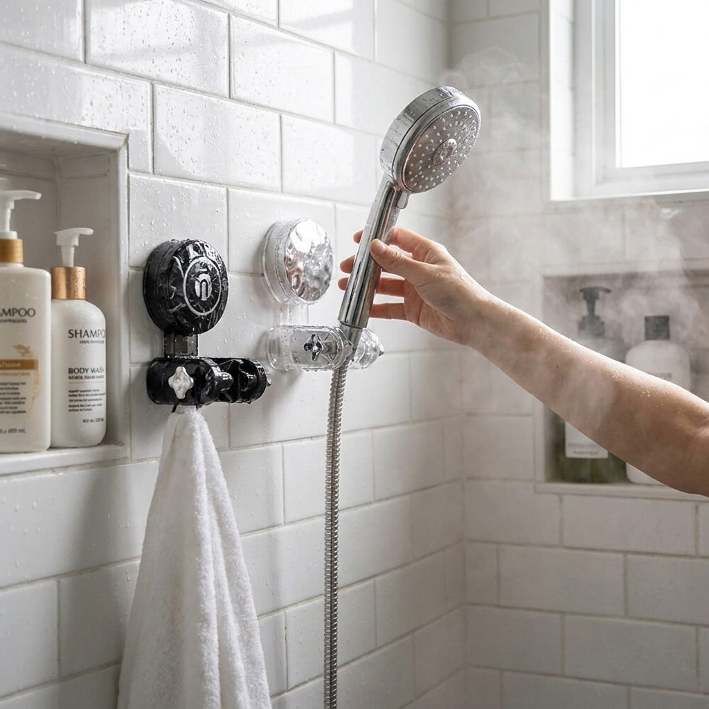 Adjustable Shower Head Holder lifestyle