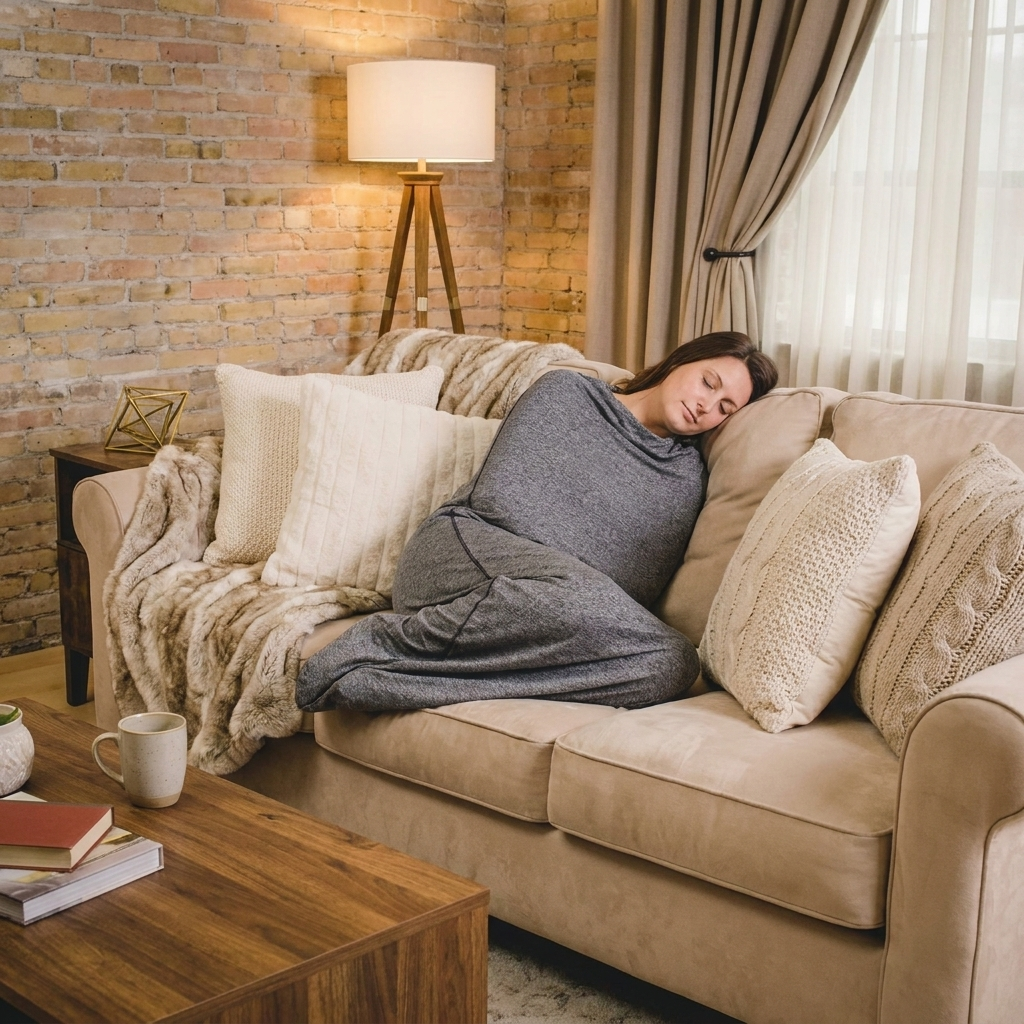 Adult Swaddle Blanket lifestyle