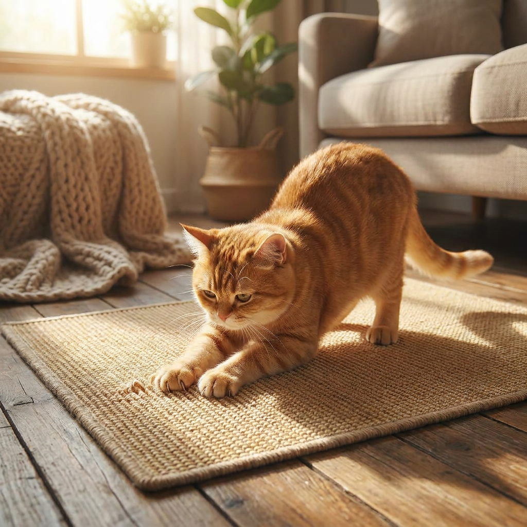 Sisal Cat Scratcher Board Mat lifestyle