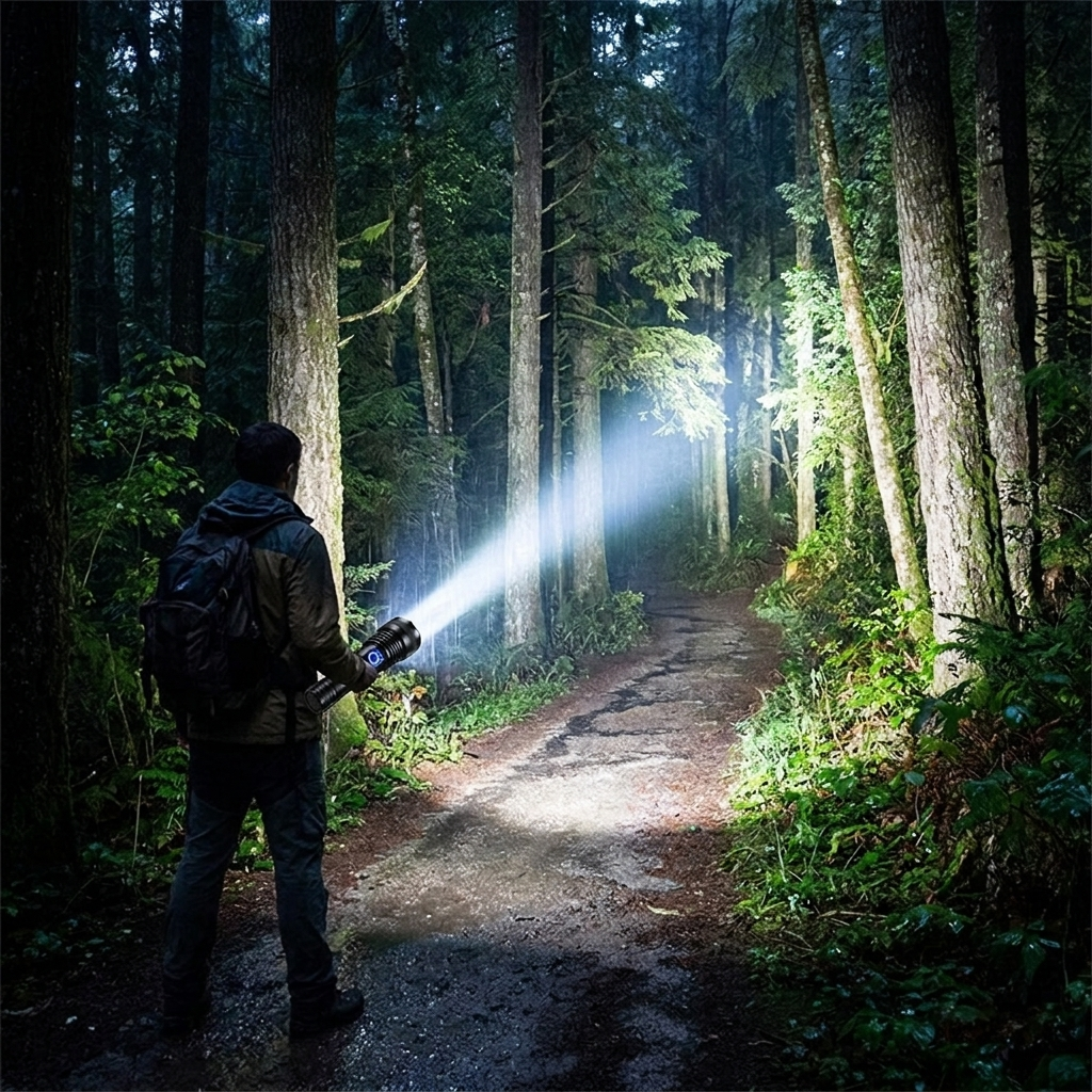 High Lumen Rechargeable Flashlight lifestyle