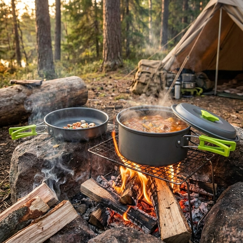 Camping Cookware Backpacking Pots And Pans lifestyle