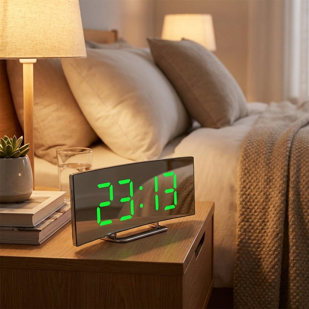 Curved LED Digital Alarm Clock lifestyle