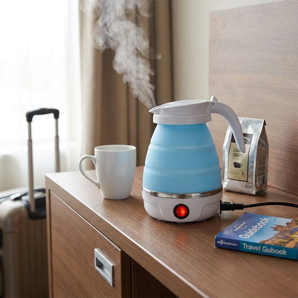 Foldable travel kettle lifestyle