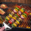 Three-prong grill skewer set lifestyle