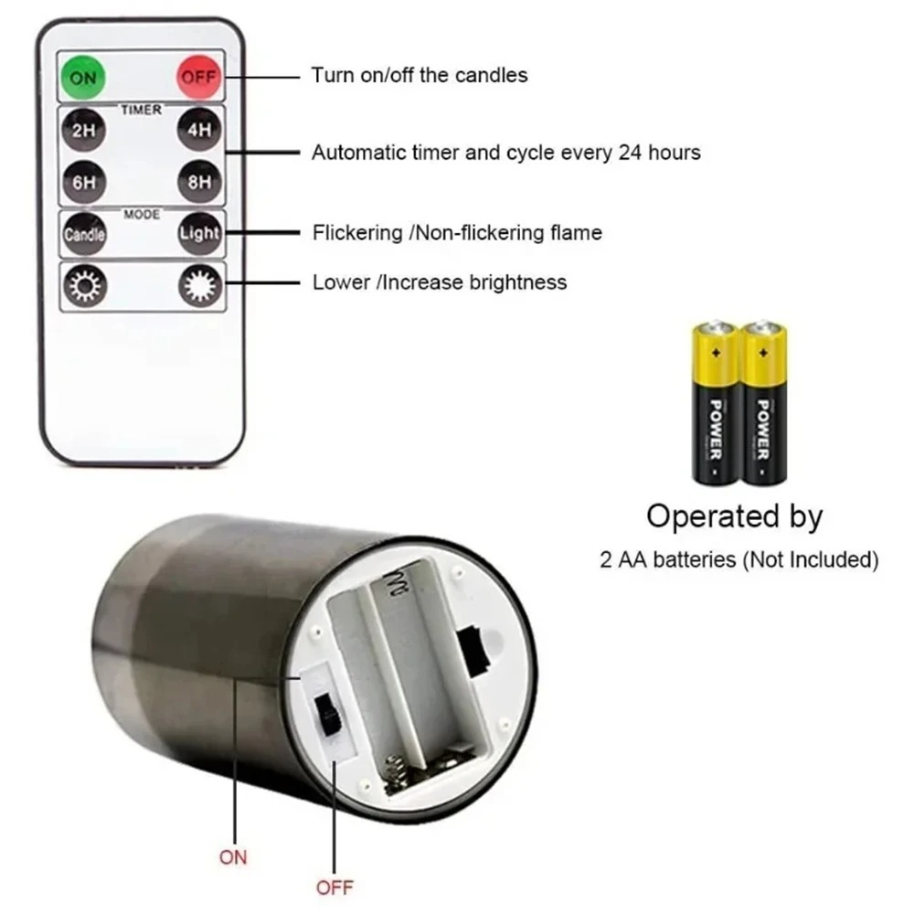 Flameless Candles with Remote | Realistic LED Flickering Candle Set