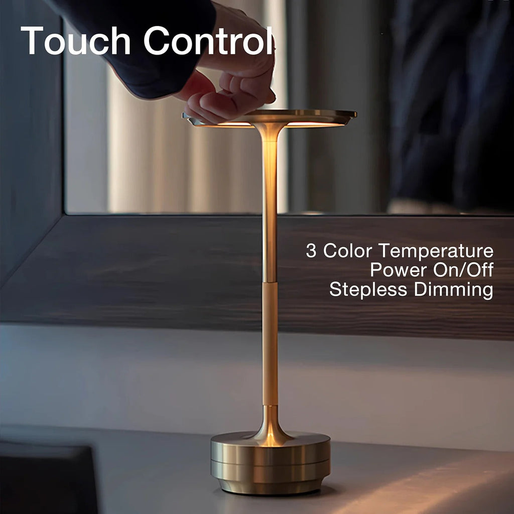 Cordless Nordic Table Lamp | Touch Control, Rechargeable LED