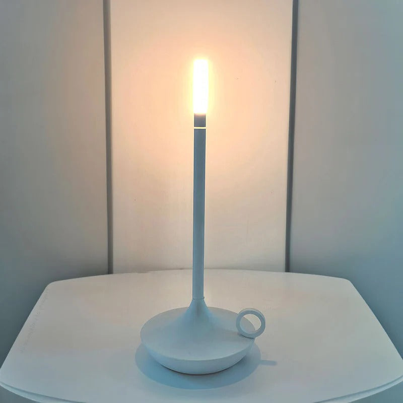 Vintage Cordless Candle Lamp | Rechargeable Aluminium Table Light