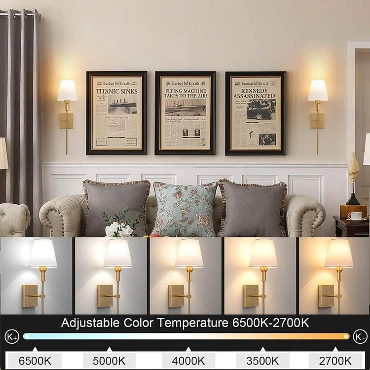 Wireless Wall Lights 2-Pack | Rechargeable Indoor & Outdoor Battery Lights