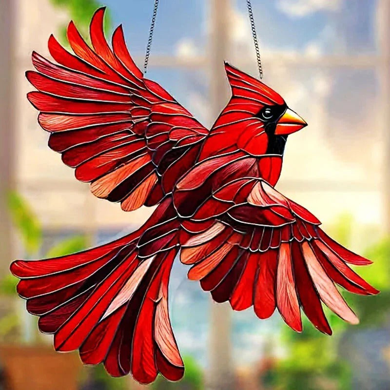Hummingbird Suncatcher | Stained Glass Rainbow Window Ornament