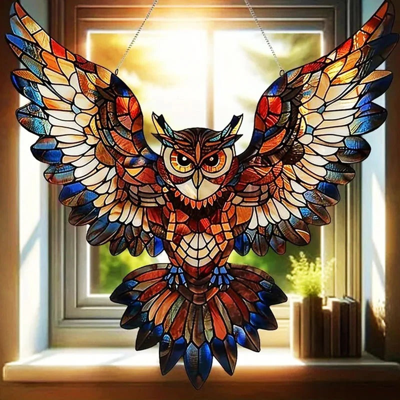 Hummingbird Suncatcher | Stained Glass Rainbow Window Ornament