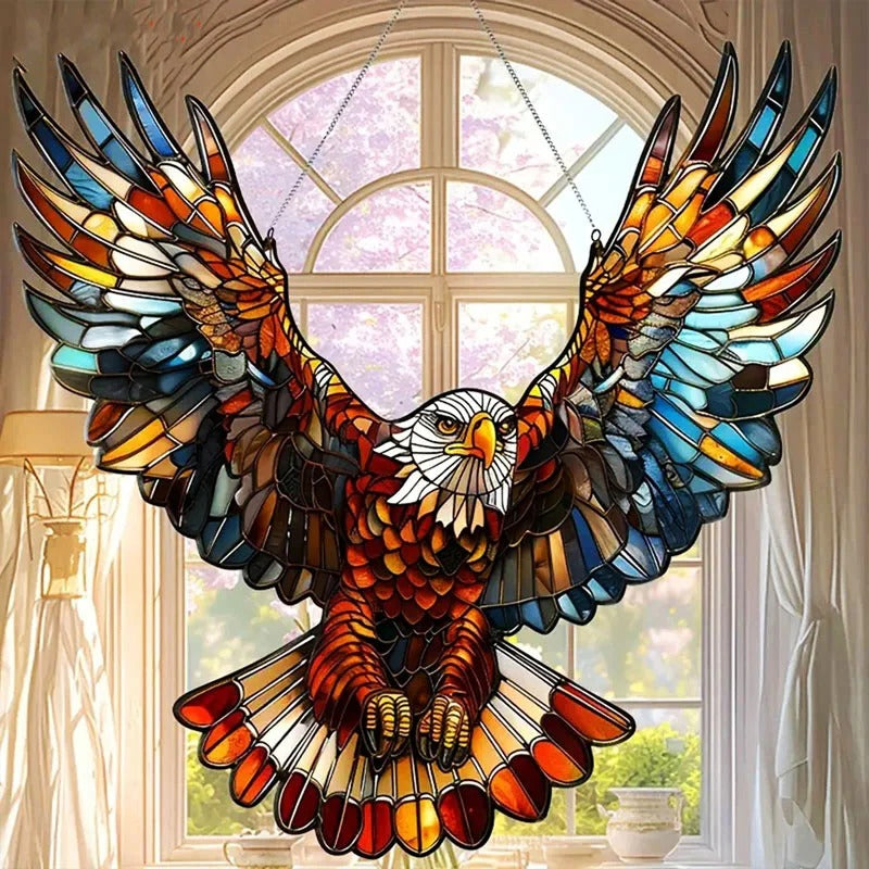 Hummingbird Suncatcher | Stained Glass Rainbow Window Ornament