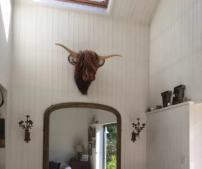 Wall-Mounted Cow Sculpture | Decorative 3D Farmhouse Animal Wall Art