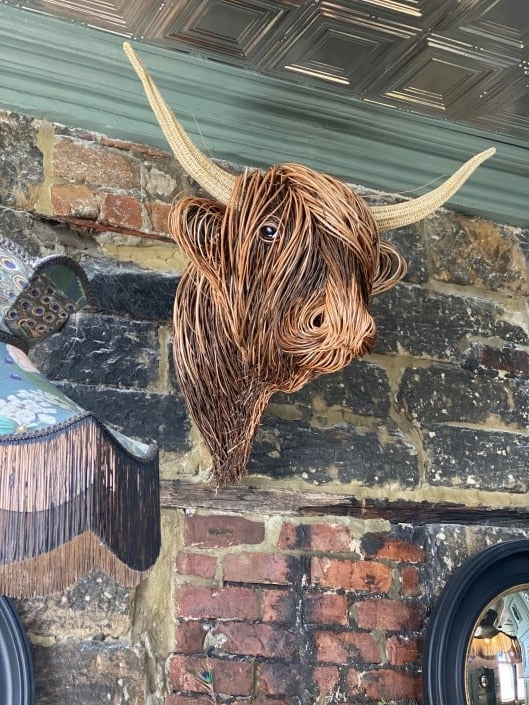 Wall-Mounted Cow Sculpture | Decorative 3D Farmhouse Animal Wall Art