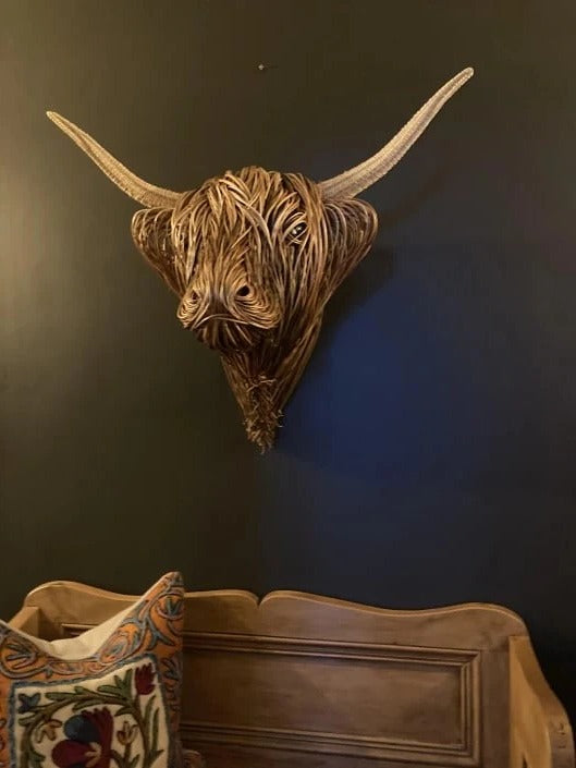Wall-Mounted Cow Sculpture | Decorative 3D Farmhouse Animal Wall Art