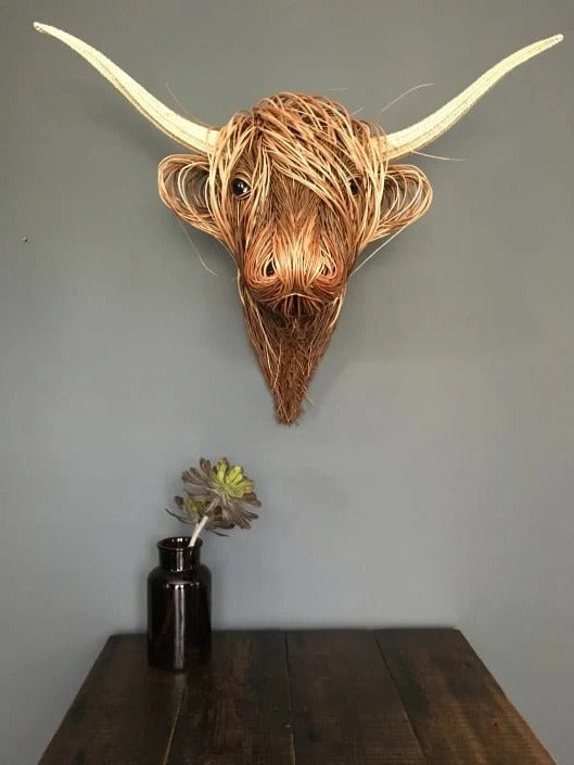 Wall-Mounted Cow Sculpture | Decorative 3D Farmhouse Animal Wall Art