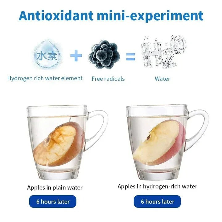 Hydrogen Water Bottle | SPE Electrolysis, Antioxidant-Rich Water