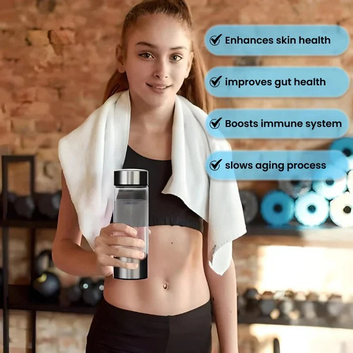 Hydrogen Water Bottle | SPE Electrolysis, Antioxidant-Rich Water