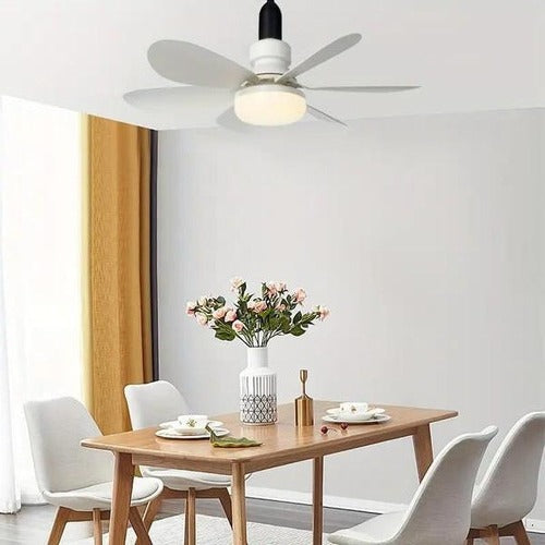 Ceiling-Mounted Fan | Modern Flush Mount Ceiling Fan with Light