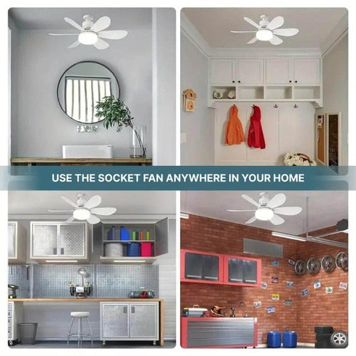 Ceiling-Mounted Fan | Modern Flush Mount Ceiling Fan with Light