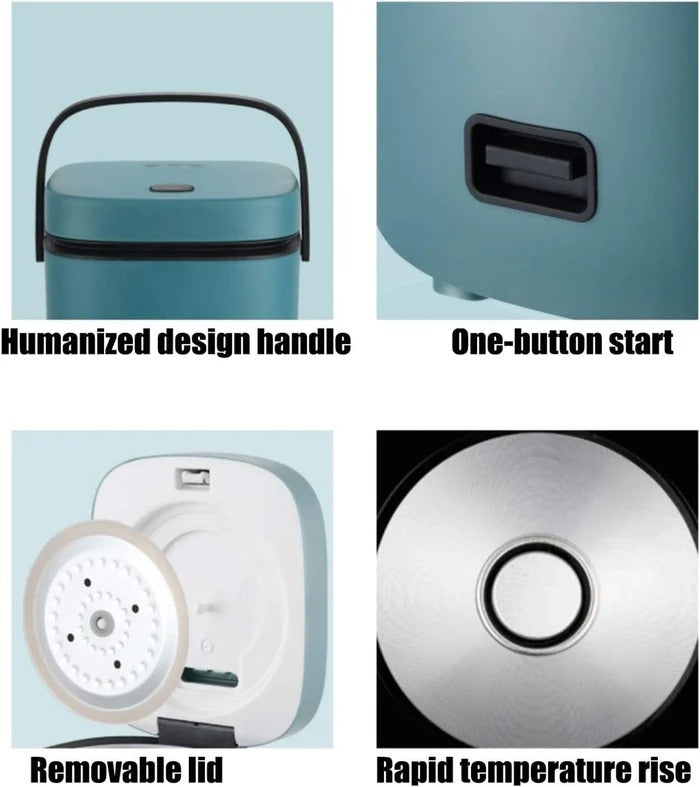 Mini Rice Cooker | Compact 1-3 Cup Personal Rice Cooker