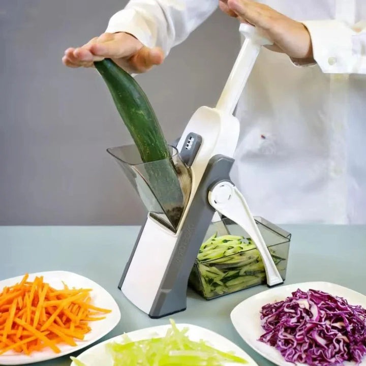 5-in-1 Vegetable Slicer | Mandoline Slicer with Collecting Tray