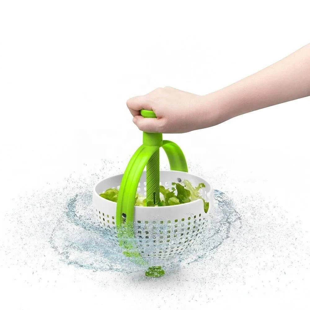 Spin & Drain Salad Spinner Bowl | Large Salad Washing Bowl with Lid