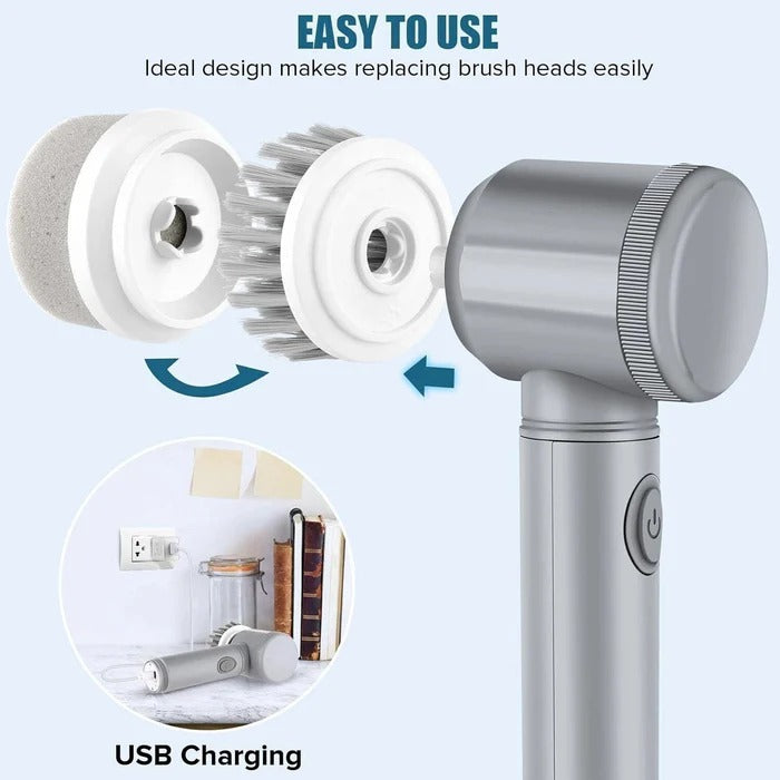 Turbo Spin Scrubber | Electric Rotating Cleaning Brush for Bathroom & Tile
