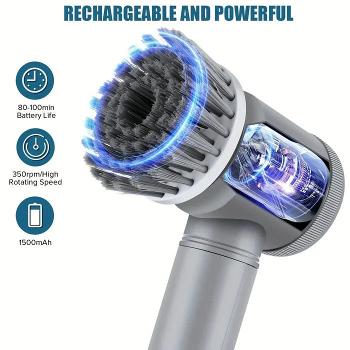 Turbo Spin Scrubber | Electric Rotating Cleaning Brush for Bathroom & Tile