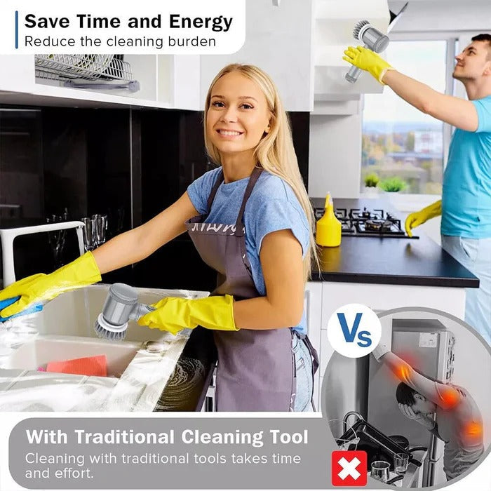 Turbo Spin Scrubber | Electric Rotating Cleaning Brush for Bathroom & Tile