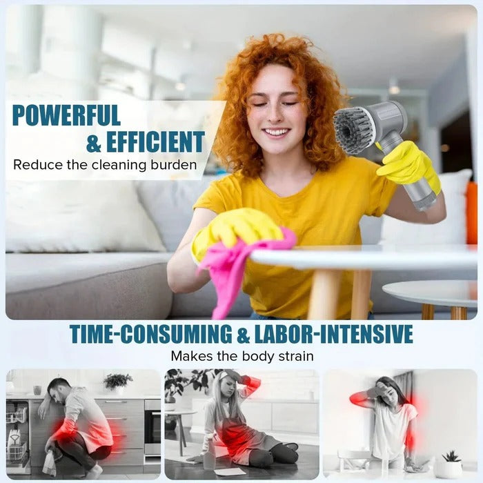 Turbo Spin Scrubber | Electric Rotating Cleaning Brush for Bathroom & Tile