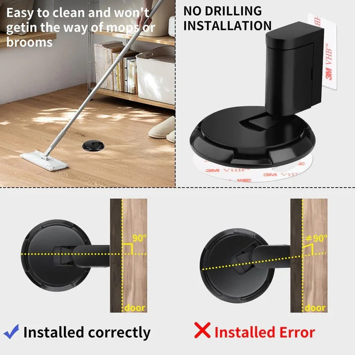 Heavy Duty Adjustable Door Stopper | Floor-Mounted, Non-Slip