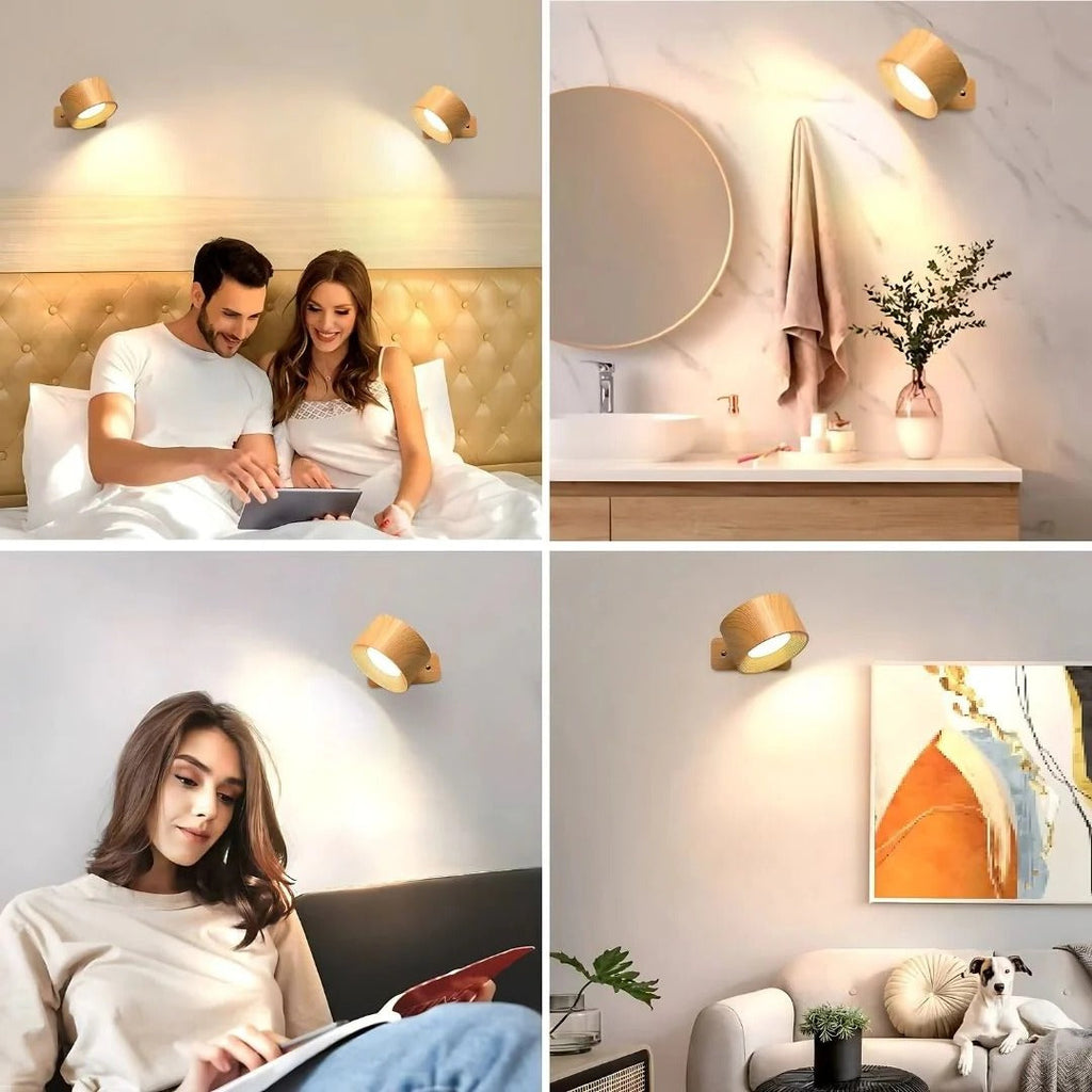 Rechargeable Wall Light | 360° Rotation, Wireless LED Night Light