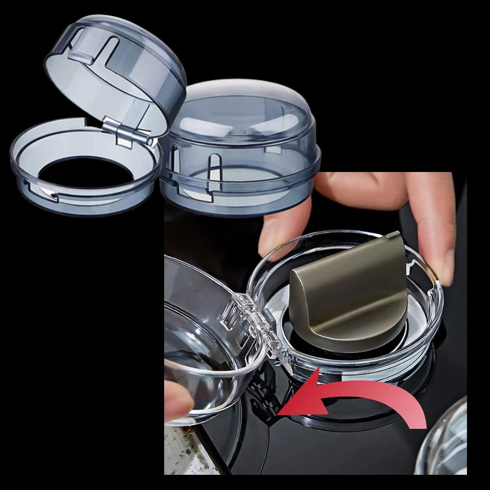 Gas Stove Knob Protector Set | Child Safety Cover for Oven Knobs