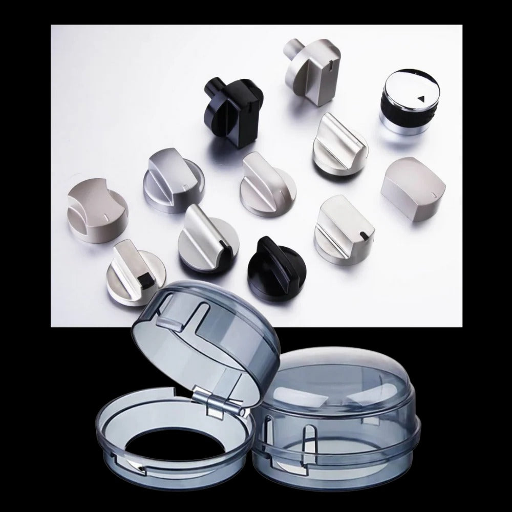 Gas Stove Knob Protector Set | Child Safety Cover for Oven Knobs