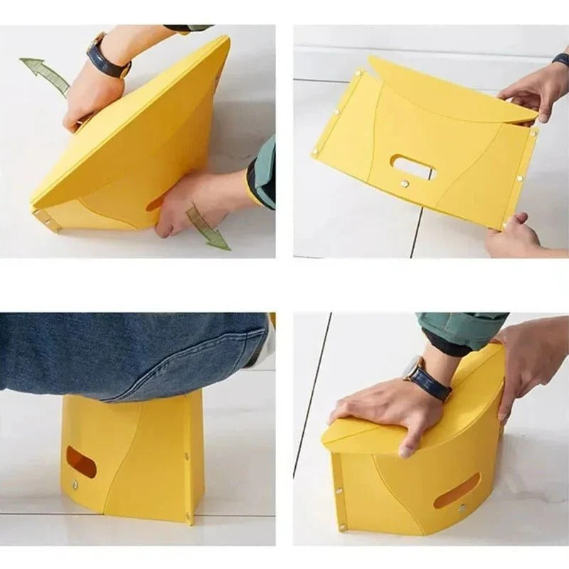Folding Step Stool | Non-Slip Compact Stool for Kitchen & Bathroom
