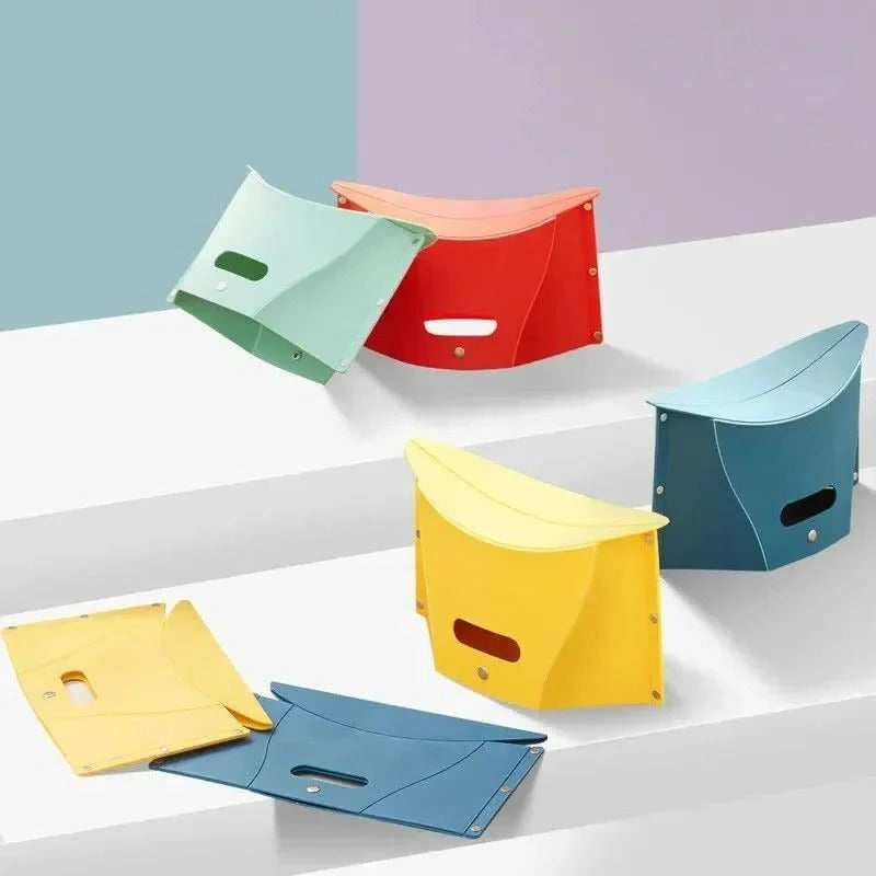 Folding Step Stool | Non-Slip Compact Stool for Kitchen & Bathroom