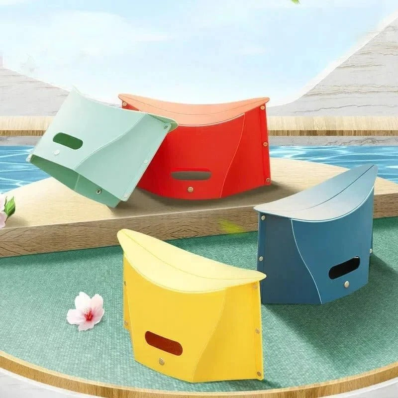 Folding Step Stool | Non-Slip Compact Stool for Kitchen & Bathroom