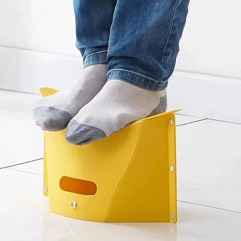 Folding Step Stool | Non-Slip Compact Stool for Kitchen & Bathroom