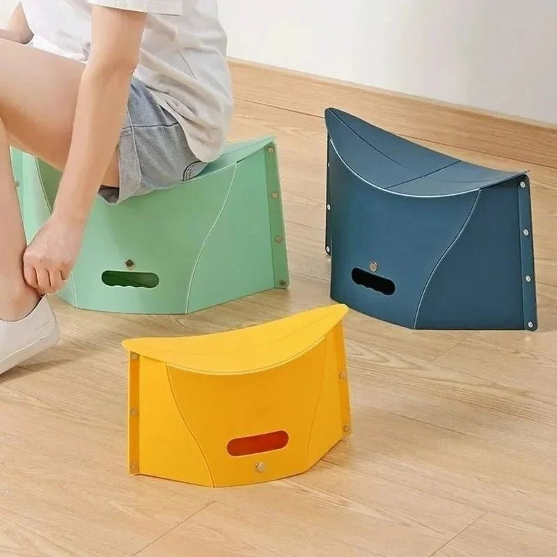 Folding Step Stool | Non-Slip Compact Stool for Kitchen & Bathroom