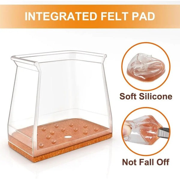 Square Chair Leg Floor Protectors | Non-Slip Furniture Pads