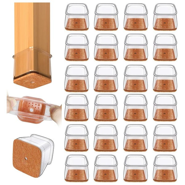Square Chair Leg Floor Protectors | Non-Slip Furniture Pads