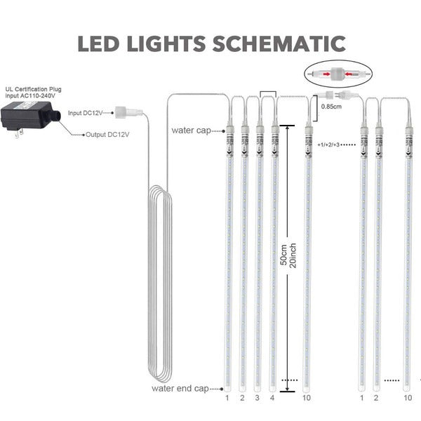 LED Icicle Lights | Dripping Waterfall String Lights for Indoor & Outdoor