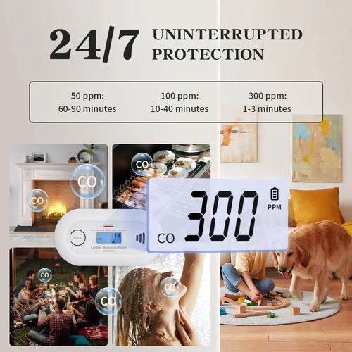 Smart Carbon Monoxide Detector | CO Alarm with Digital Display