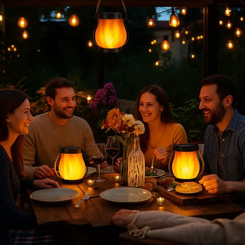 Solar Lantern | Outdoor Flame-Effect Glow Garden Light