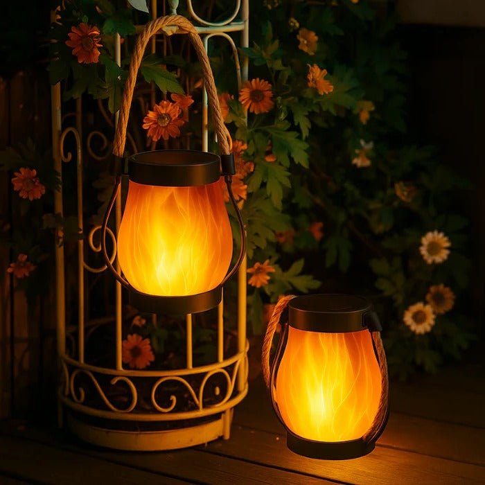 Solar Lantern | Outdoor Flame-Effect Glow Garden Light