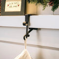Fireplace Stocking Hanger Set | Adjustable Mantel Clip with Garland Hook