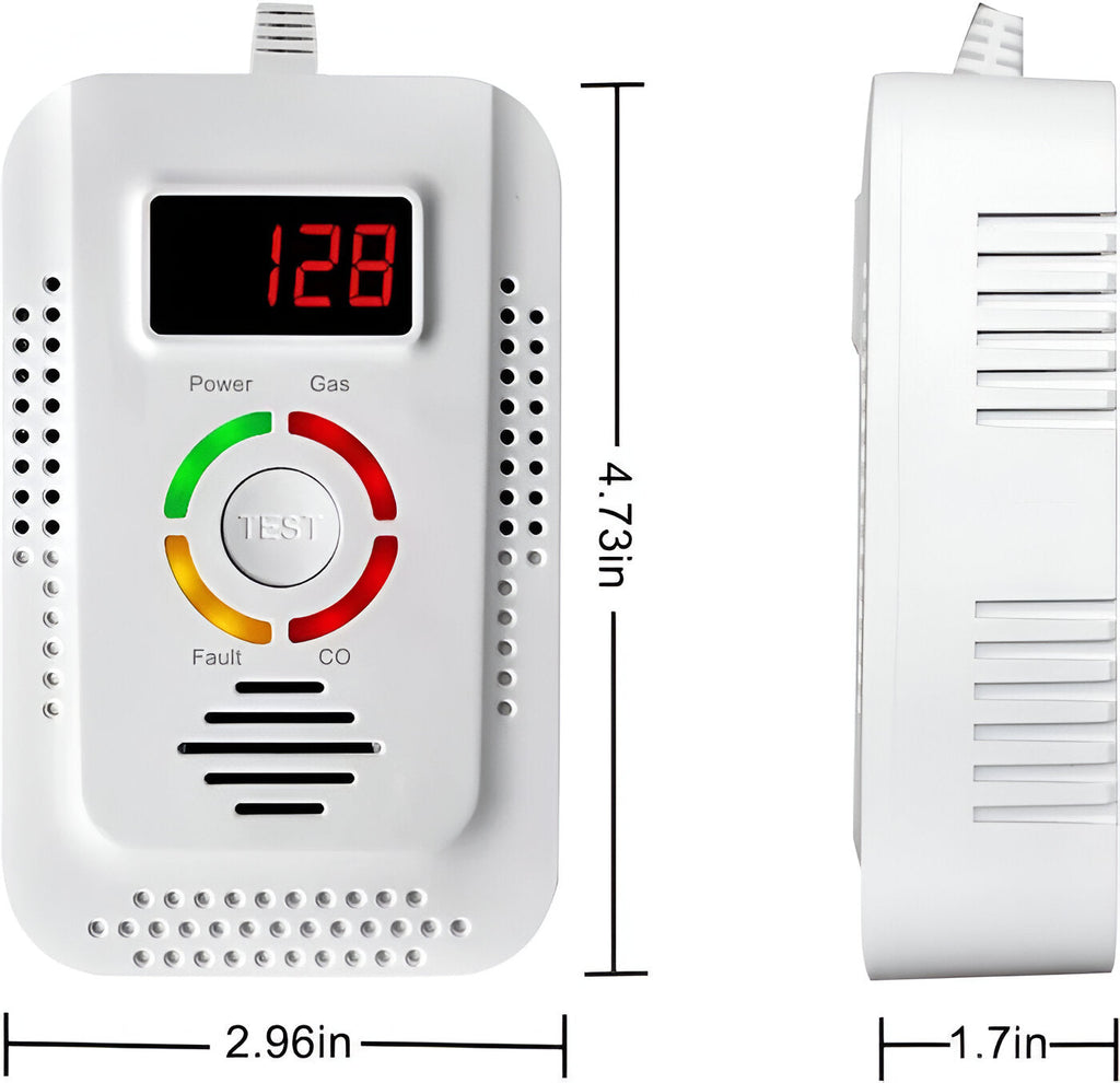 Gas & CO Detector | Plug-In Household Carbon Monoxide & Gas Alarm