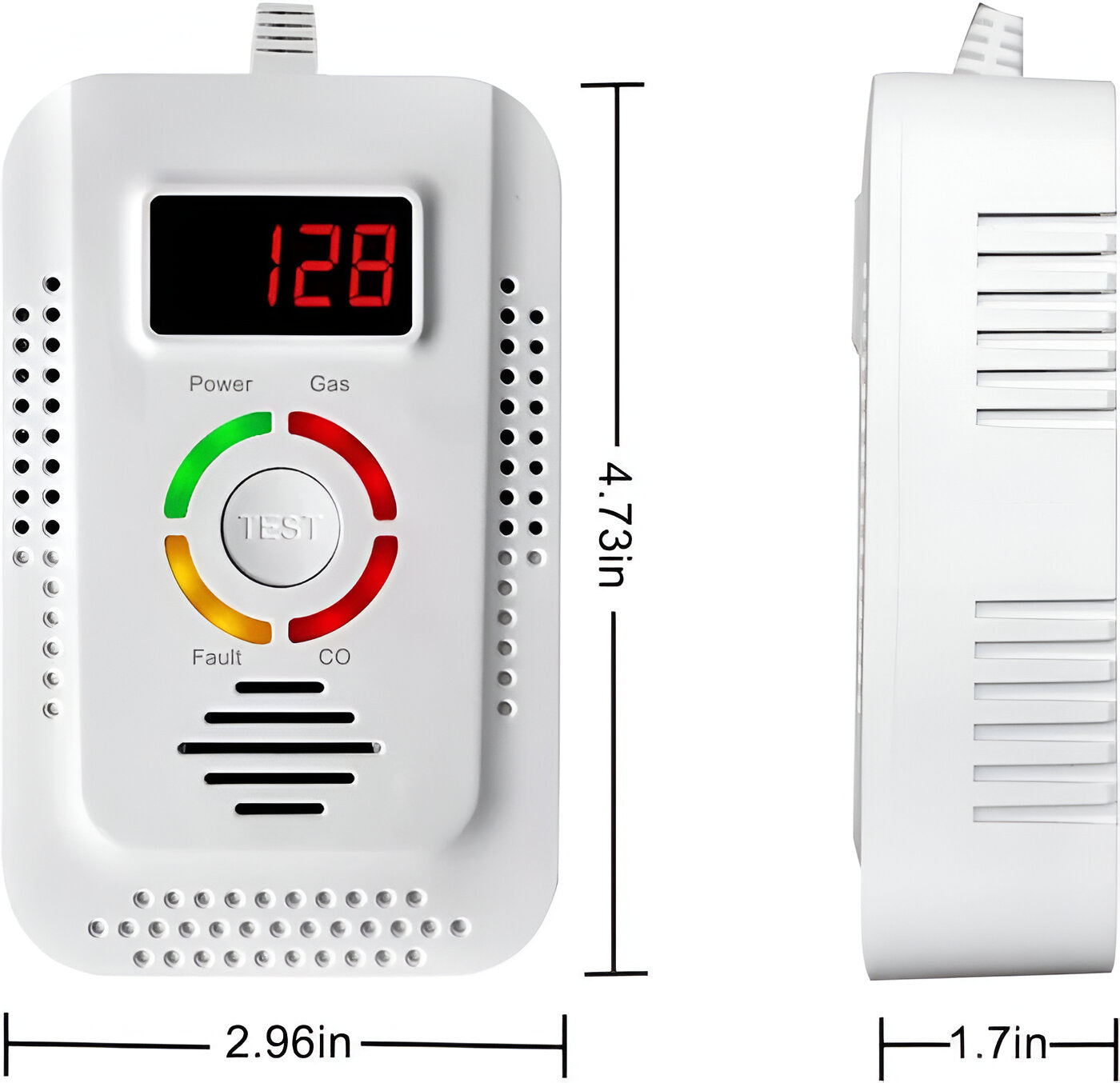 Gas & CO Detector | Plug-In Household Carbon Monoxide & Gas Alarm
